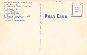 LPD85 St Augustine  Florida  Large Letters Postcard Curteich Linen