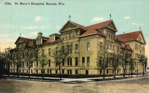 Vintage Postcard Saint Mary's Hospital Medical Service Racine Wisconsin WI EAB