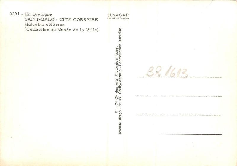 BR1613 France Saint-Malo celebrites boats bateaux multi vues