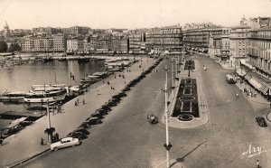 Vintage Postcard 1952 Marseille Quai Des Belges Et Nouveaux Jardins France