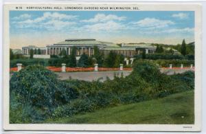 Horticultural Hall Longwood Gardens Wilmington Delaware 1920s postcard