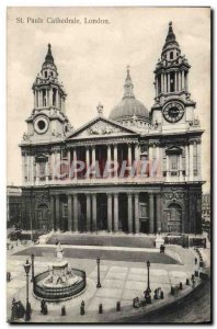 Postcard Old London St Pauls Cathedral