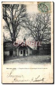 Old Postcard Bar Sur Aube Chapel Situated on the Montagne Sainte Germaine