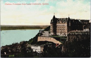 Canada Chateau Frontenac From Laval University Vintage Postcard C091