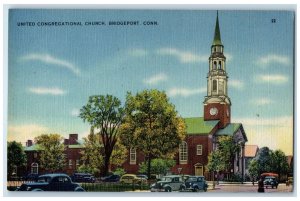 c1940's United Congregational Church Exterior Bridgeport Connecticut CT Postcard