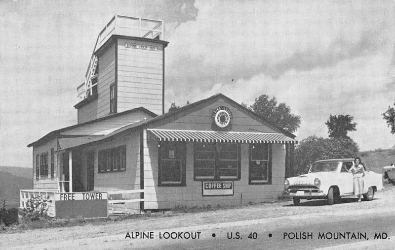 Polish Mountain Maryland Alpine Lookout Street View Antique Postcard K86488