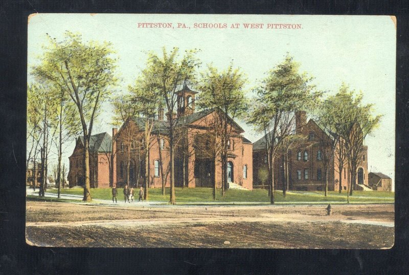 PITTSTON PENNSYLVANIA PA. SCHOOLS AT WEST PITTSTON VINTAGE POSTCARD