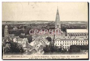 Old Postcard Vendome L and C Rochambeau District Church of the Trinity