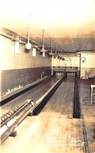 Brattleboro VT Odd Fellows Hall Bowling Alley Real Photo Postcard