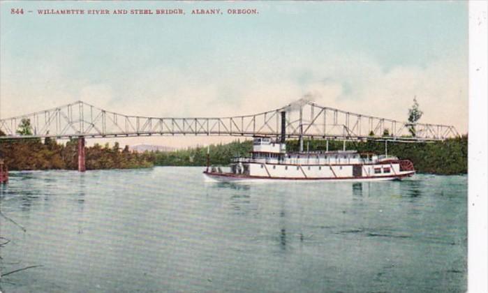 Oregon Albany Willamette River and Steel Bridge