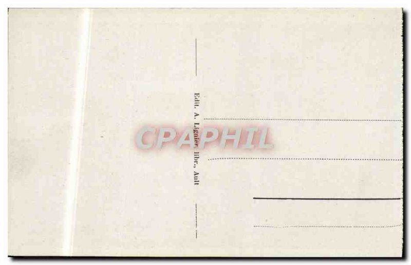 Old Postcard Ault Cliffs Treport low tide Direction