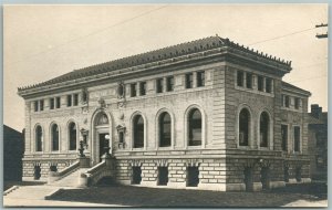 ELIZABETH NJ FREE PUBLIC LIBRARY ANTIQUE REAL PHOTO POSTCARD RPPC