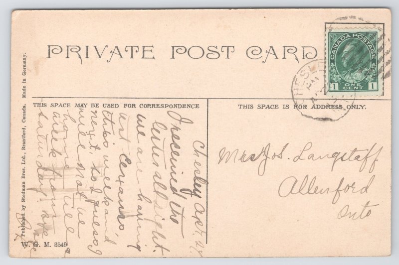 Transportation~Chesley From Grand Trunk Bridge~Vintage Postcard