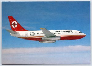 Aviation Postcard Aviogenex Serbian Yugoslavian Airlines Boeing 737-2K3 ES7