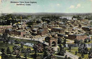 Panorama Hartford from State Capitol Connecticut 1912 postcard