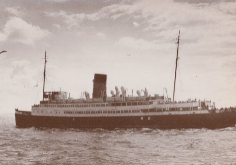 TSS Lady Of Mann 1 Ship to Douglas Harbour Isle Of Man Postcard