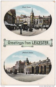 LEICESTER , England , 00-10s ; Clock Tower & Midland Station ; TUCK