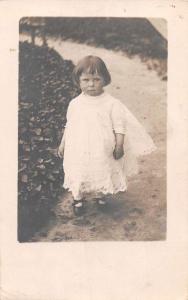 High Point North Carolina Little Girl in White Dress Real Photo Postcard J79738