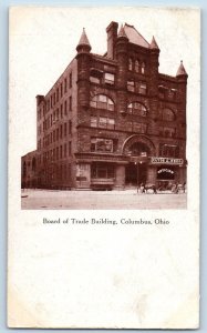 Columbus Ohio Postcard Board Trade Building Exterior Horse Carriage 1905 Vintage