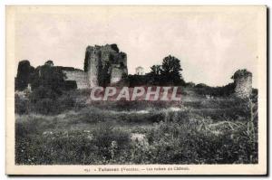 Old Postcard Talmont (Vendee) The ruins of the Castle