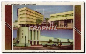 Old Postcard Radio City New Hollywood California studios at CBS and NBC