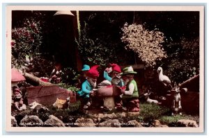 Gamblers All Ancient Smugglers Blackgang China Elves Gnomes RPPC Photo Postcard