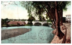 Connecticut  Derby , Naugtuck River and Bridge