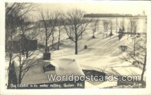 Citadel in the Winter Setting Quebec Canada Unused 