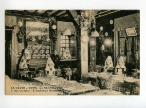 491003 ADVERTISING France LE HAVRE Hotel des Negociants Cafe Restaurant postcard