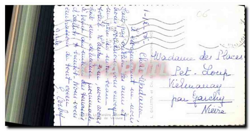 Postcard Old Nice Gardens