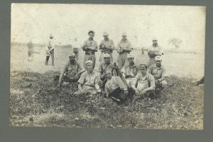 Geneseo ILLINOIS RP 1908 BASEBALL TEAM M.W.A. #405 Lodge nr Joslin Cambridge