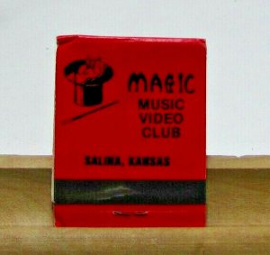 Magic Music Video Club Salina Kansas Vintage Matchbook Cover