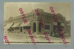 Essex IOWA RPPC 1909 MAIN STREET Bank nr Shenandoah Clarinda Red Oak Villisca