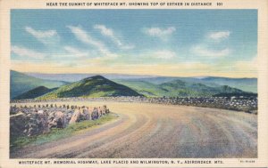 Mount Esther and Highway to Whiteface Mountain, Adirondacks NY, New York - Linen