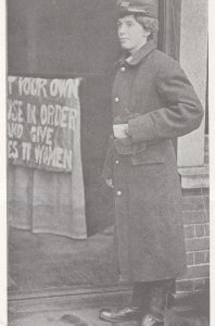 Suffragette Disguised Cross Dressed As Telegraph Boy Postcard