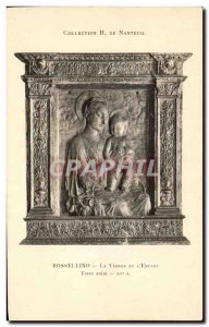 Old Postcard The Virgin and Rossellino & # 34Entant Pottery Collection of Nan...