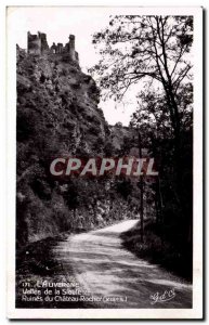 Old Postcard Auvergne Sioule Valley Ruins of Castle Rock