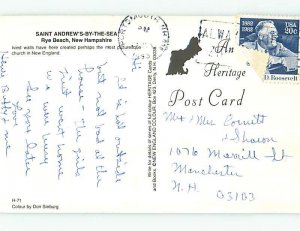 Bent - 1983 CHURCH SCENE Rye Beach New Hampshire NH p4445