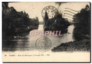 Old Postcard Paris Bois de Boulogne Grand Lake