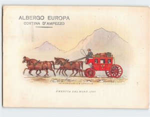 Postcard America Del Nord Albergo Europa Cortina D Ampezzo Italy