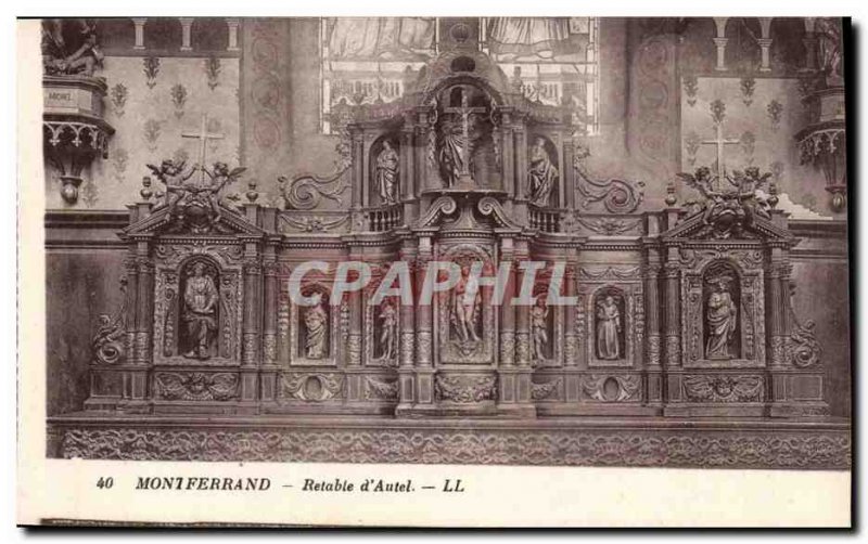 Old Postcard Montferrand Altarpiece & # 39autel