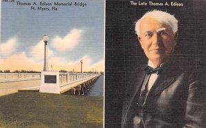 Thomas A Edison Memorial Bridge Ft Myers, Florida, USA Unused 