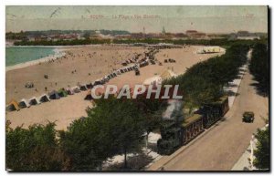 Old Postcard Royan Beach Vue Generale Train