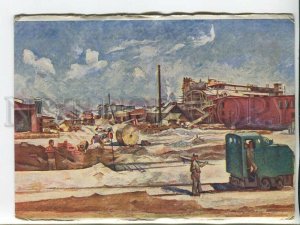 462965 USSR AVANT-GARDE Fedorov construction of the plant Vintage OMKH postcard