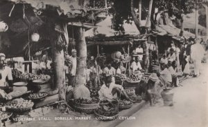Vegetable Stall at Borella Market Columbo India Postcard