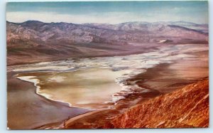 DEATH VALLEY NATIONAL MONUMENT, CA ~ Valley from DANTE'S VIEW c1950s Postcard