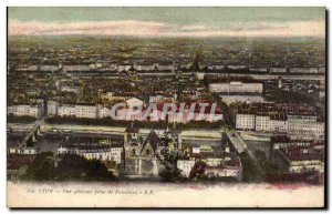 Lyon Old Postcard General View from Fourviere