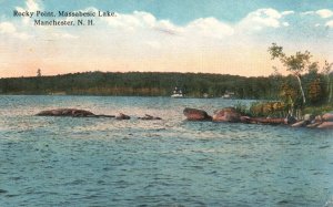 Vintage Postcard 1917 Rocky Point Massabesic Lake Manchester New Hampshire N.H.