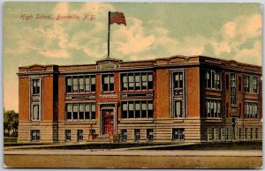 1910's High School Boonville New York NY Campus Building Posted Postcard