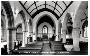 St Peters Church Langford Budville Somerset England Black And White Postcard